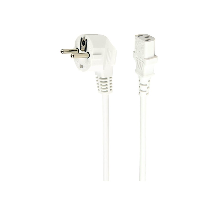Strömkabel (intern) - Gembird PC-186W-VDE - power cable - power CEE 7/7 to power IEC 60320 C13 - 1.8 m - PC-186W-VDE