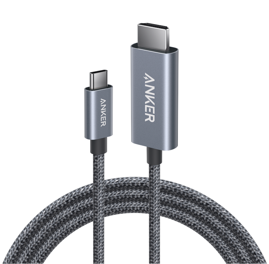 Displaykabel - Anker USB-C to HDMI Cable 6ft 4K Braided - Black - A87E0H12