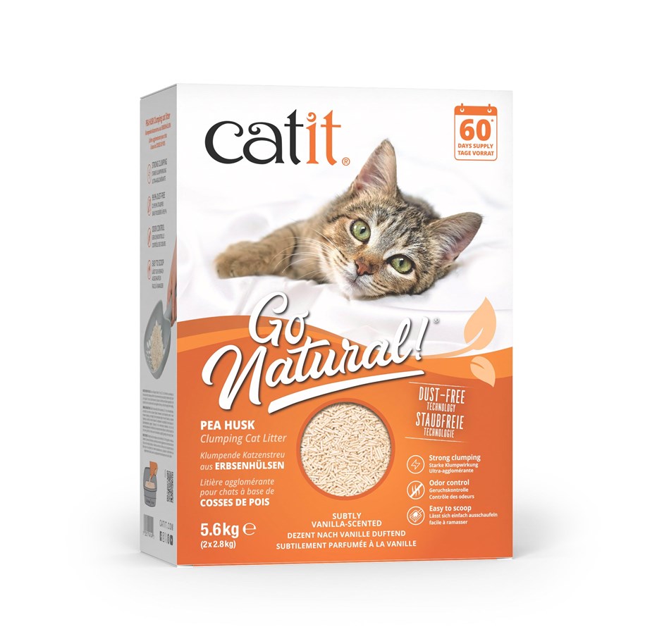 Katter - Catit - Pea Husk Pellet Clumping Cat Litter - Vanilla - 5.6 kg - 44144