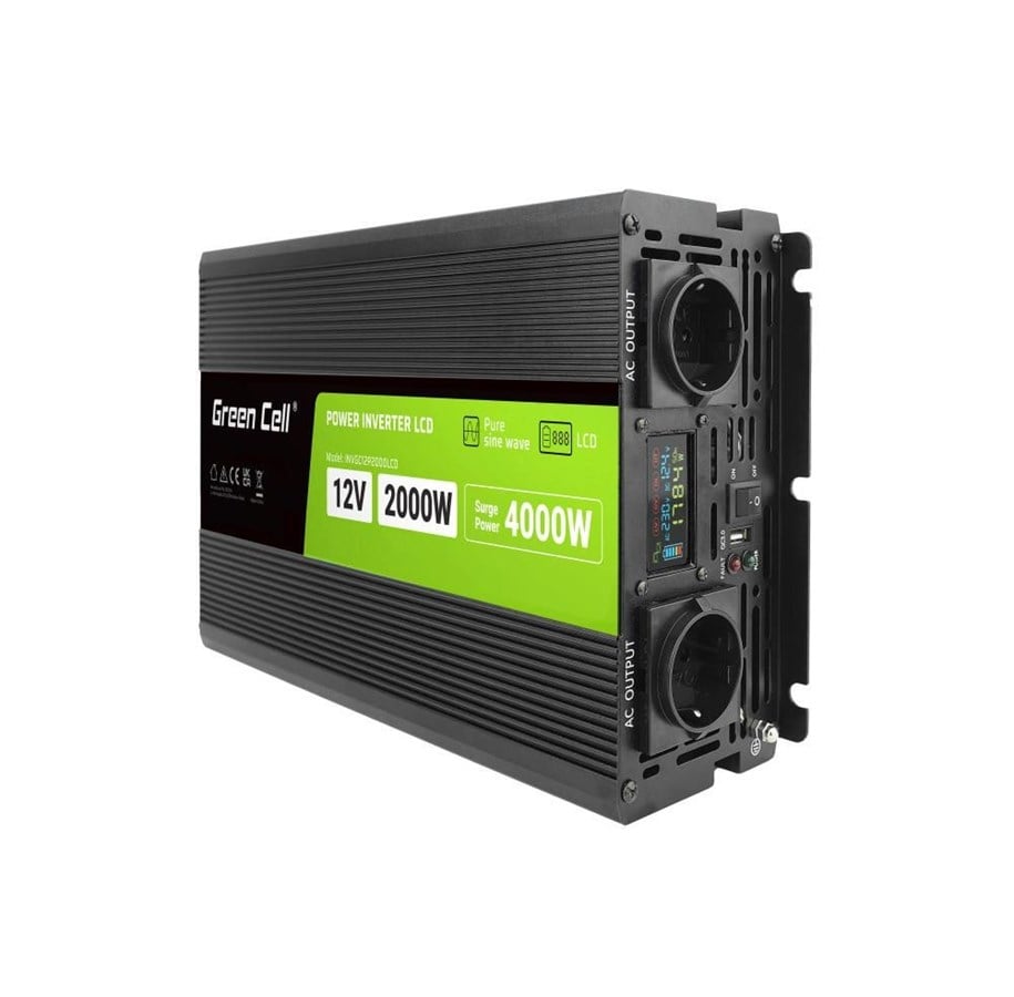 Green Cell PowerInverter LCD 12V