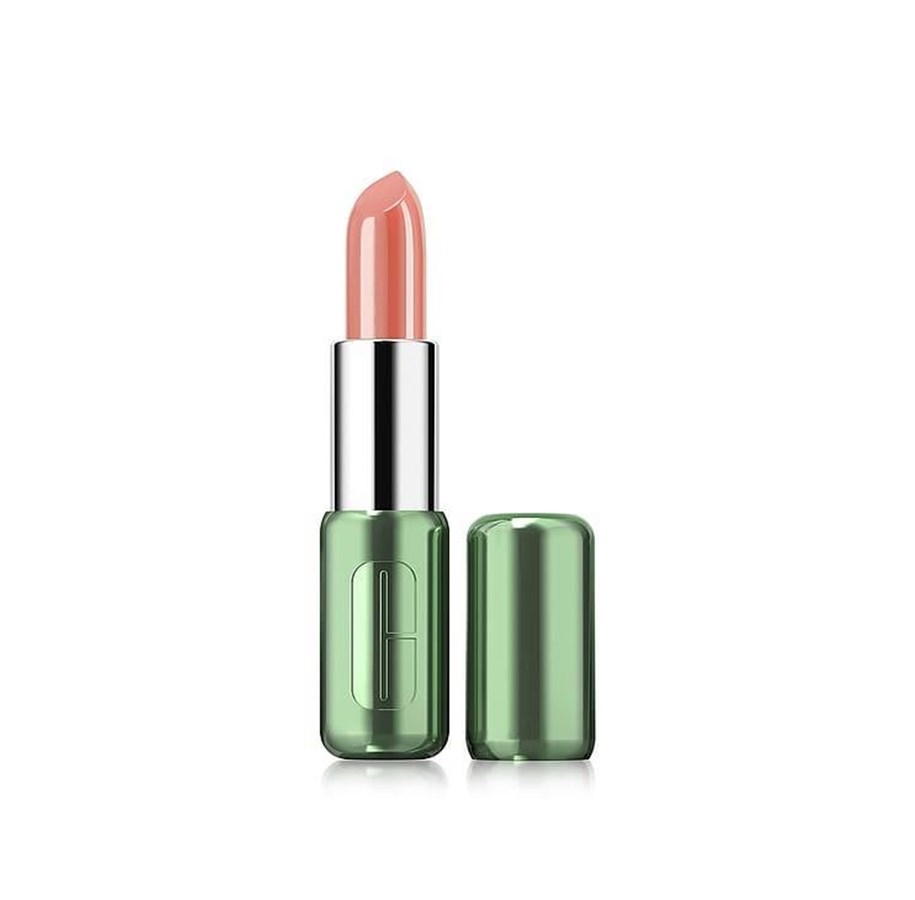 Smink - Clinique Pop Longwear Lipstick Shine 3.9 g. – 01 Nude Pop. - 192333147948