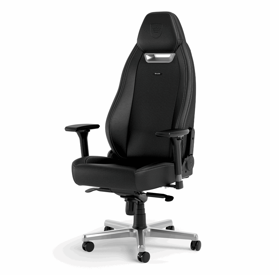 Gamingstol - noblechairs Legend Silver - Svart - NBL-LGD-PU-XXV