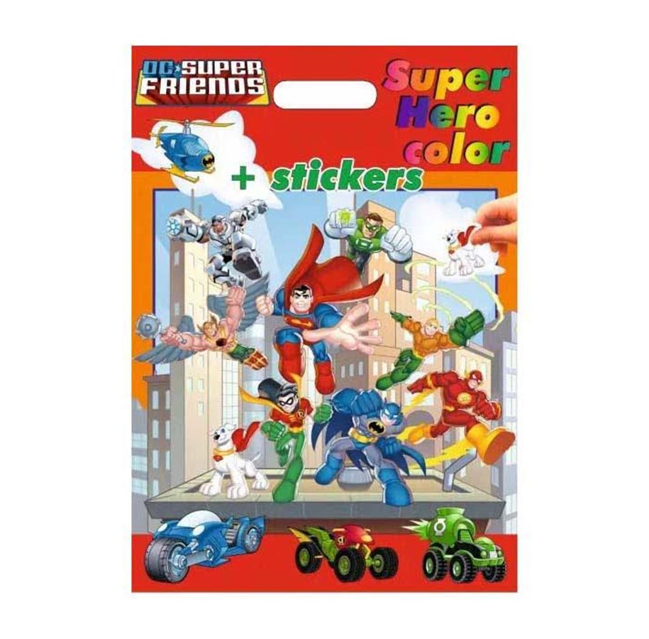 Hobby Tillbehör - Boek Specials Nederland BV - DC Superfriends Super Hero Coloring and Sticker Book - BOEK40269