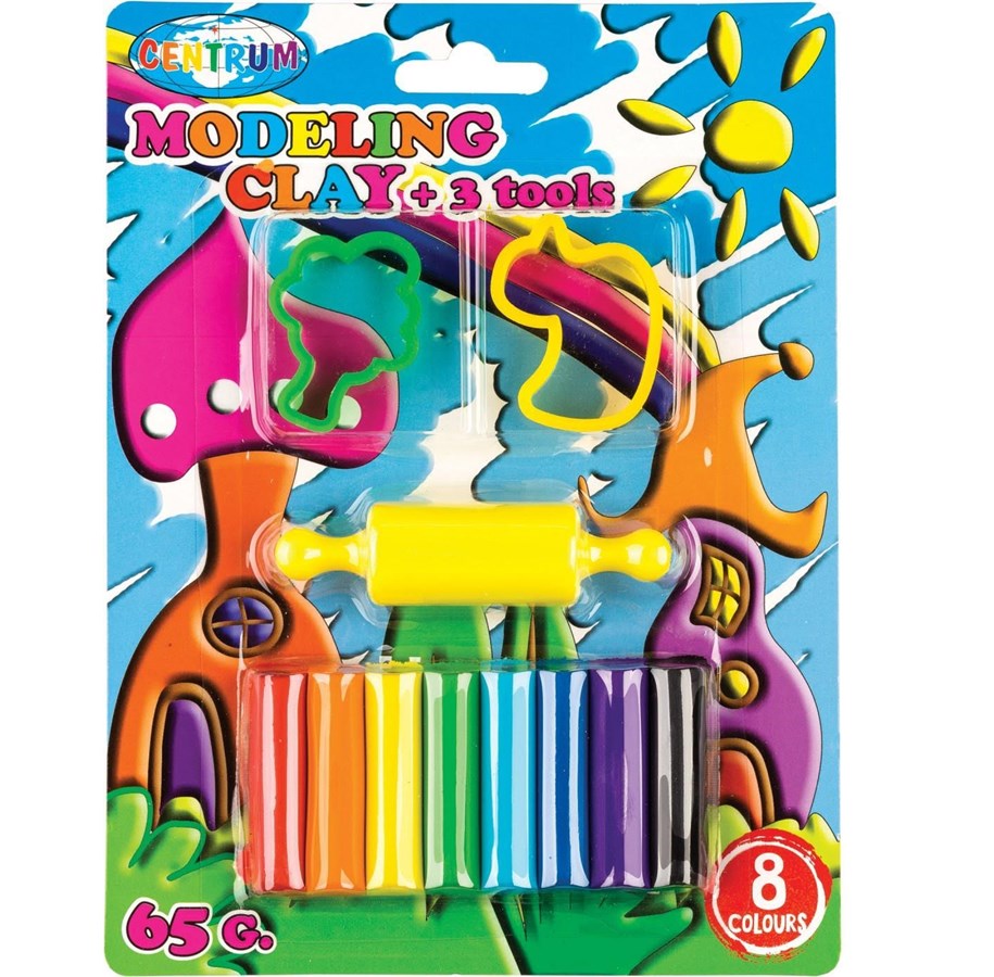 CENTRUM Modeling clay. 8 colors + tools | Billig