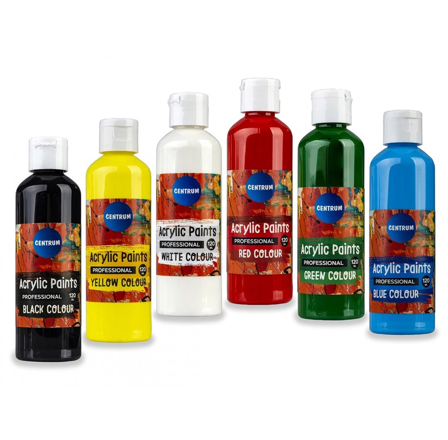 Hobby Tillbehör - CENTRUM Acrylic color 120ml. bottle. WHITE - 80923