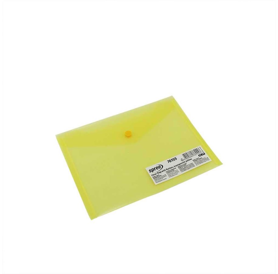 Fickor, Omslag & Register - SPREE Envelope C5 plastic.12 pcs. clear. YELLOW - 76155