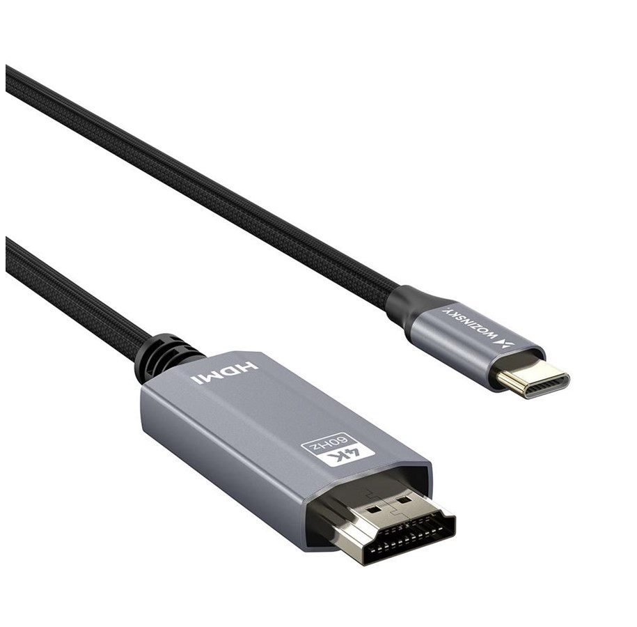 Displaykabel - Wozinsky WCCH-01 USB-C - HDMI 4K 60Hz Cable 1.8m - Black - 5907769378898