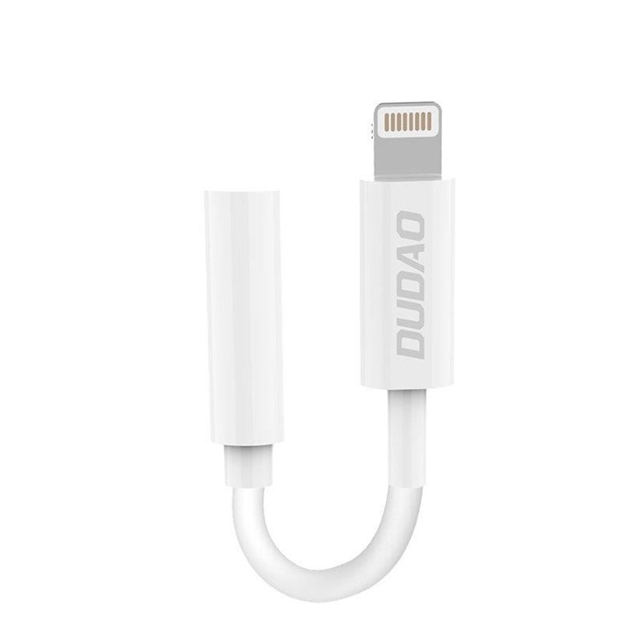 Ljudkabel - Dudao audio adapter headphone adapter from Lightning to 3.5 mm mini jack white (L16i white) - 6976625336104