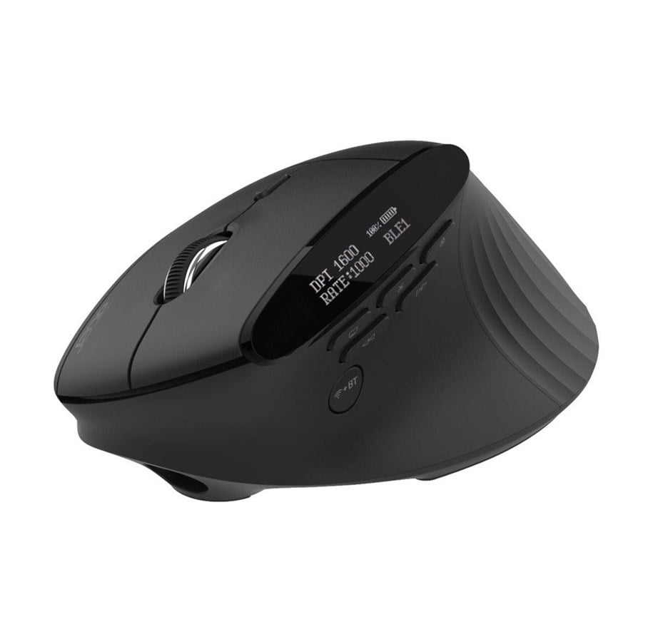 Mus - Acer Smart Fit - mouse - vertical - 2.4 GHz Bluetooth 5.0 - black - Mouse - Laser - 10 knappar - Svart *DEMO* - HP.EXPBG.020