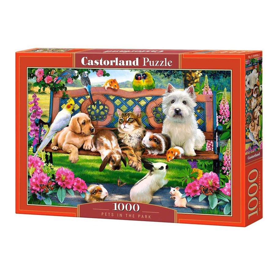 Pusselspel - Selecta Play Castorland Jigsaw Puzzle Pets in the Park 1000pcs. Golv - C-104406-2