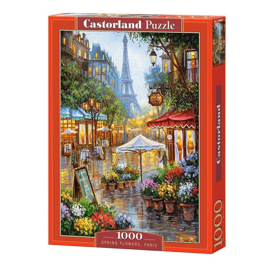 Pusselspel - Selecta Play Castorland Jigsaw Puzzle Spring Flowers Paris 1000pcs. Golv - C-103669-2