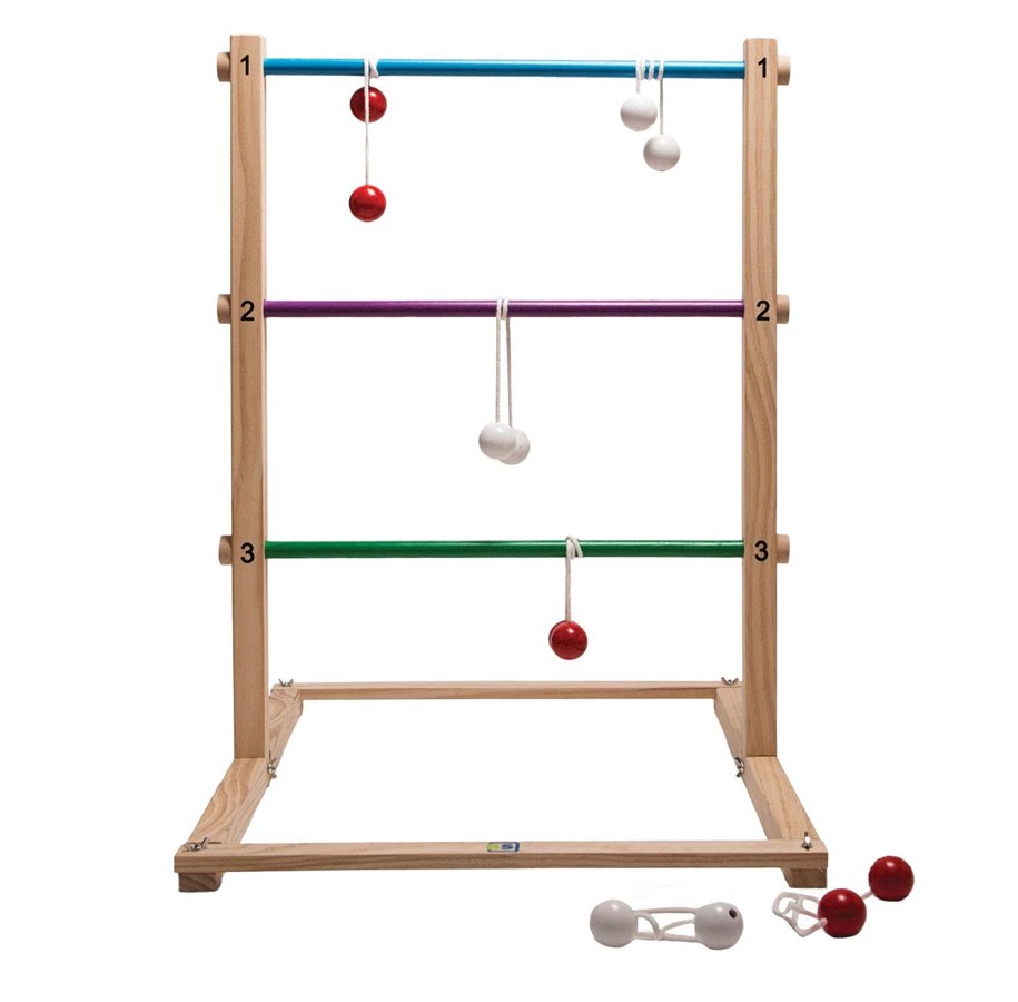 Utomhuslek - BS Toys Wooden Ladder Game Throwing Game 7pcs. (EN) - GA162