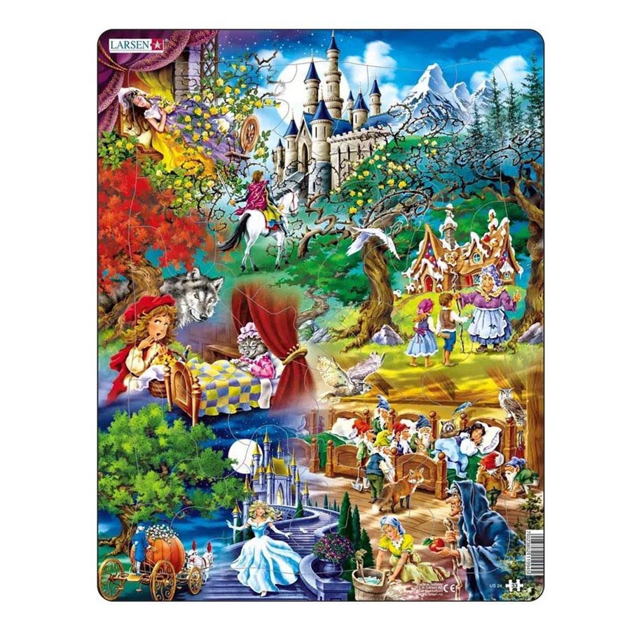 Pusselspel - Selecta Play Larsen Jigsaw Puzzle Grimm's Fairy Tales 33 pcs. Golv - LA-US24