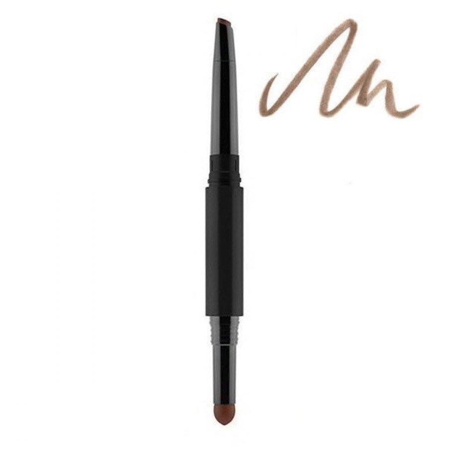 Smink - Gosh Double Eyebrow Cream Pencil 0.5 g. – 002 Gråbrun - 5711914109547