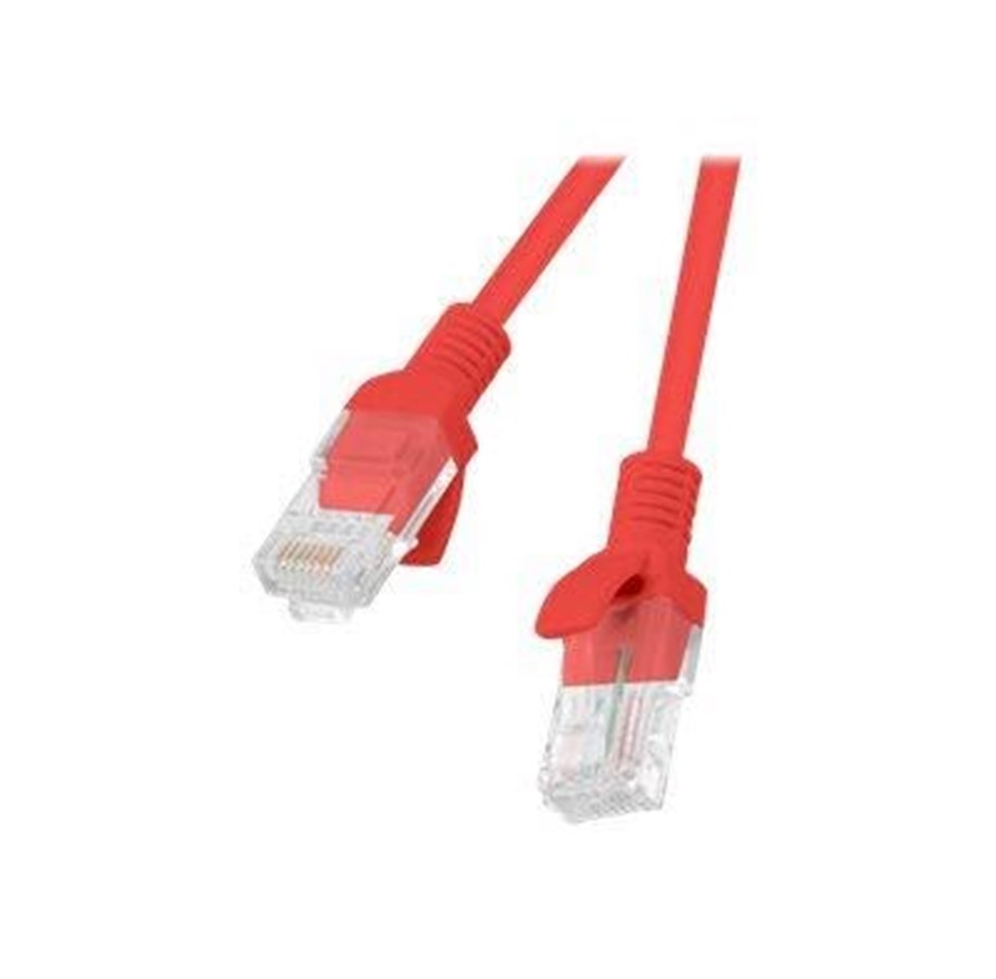 Nätverkskabel - Lanberg patch cable - 1 m - red RAL 3017 - Röd - 1m - PCU6-10CC-0100-R