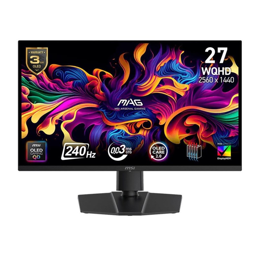 Skärm - 27" MSI MAG 273QP QD-OLED X24 - 2560x1440 (QHD) - 240Hz - QD-OLED - MAG 273QP QD-OLED X24