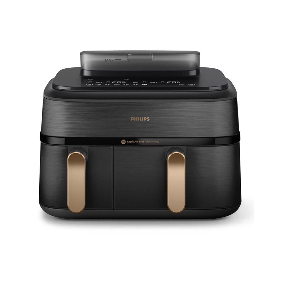 Andra köksapparater - Philips 5000 Series NA552 - double hot air fryer - black stainless steel - NA552/00