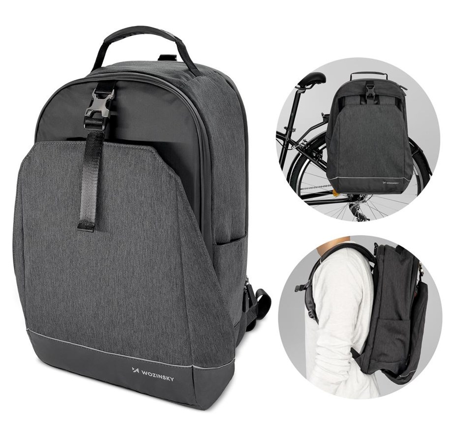 Cykeltillbehör - Wozinsky bicycle trunk bag bicycle backpack with frame 2-in-1 40l black (WBB33BK) - 5907769301360