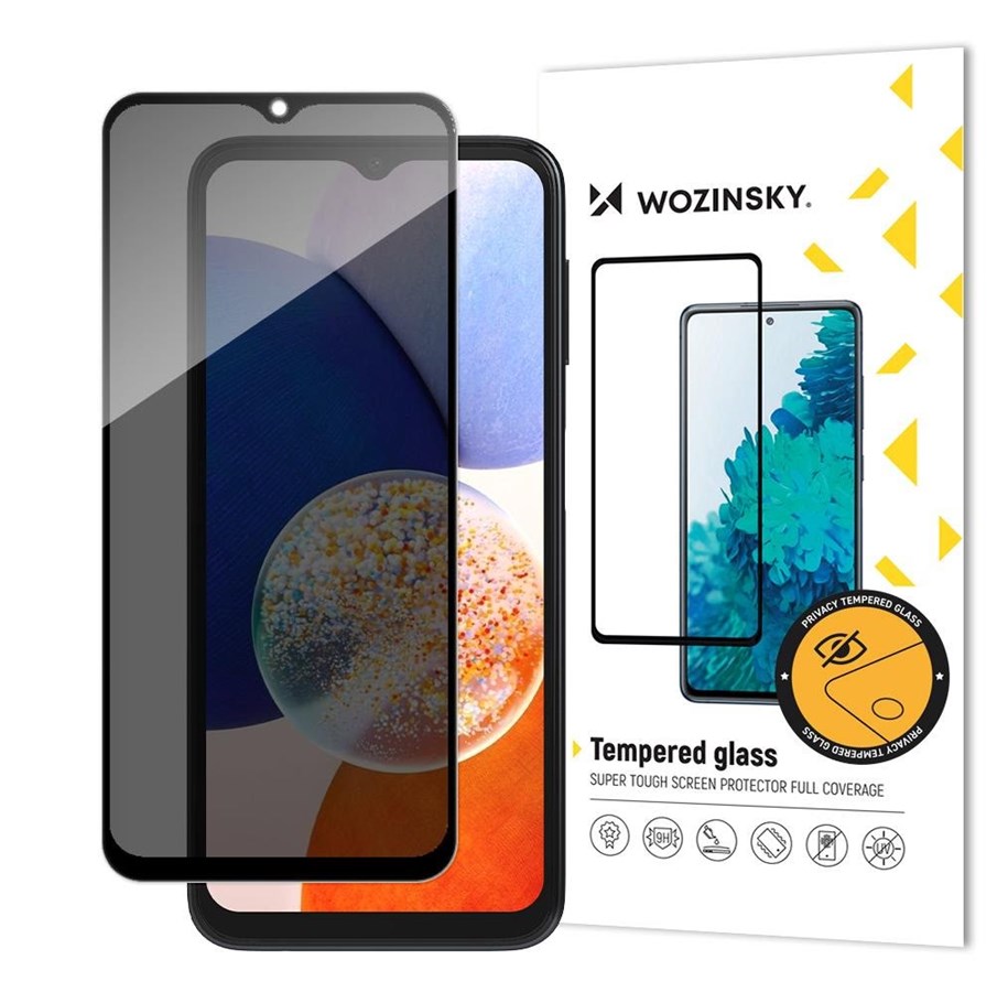 Mobiltelefontillbehör-Skyddsfilm - Wozinsky  Privacy Glass Tempered Glass Samsung Galaxy A14 5G / Galaxy A14 with Anti Spy Privacy Filter - 9145576273654