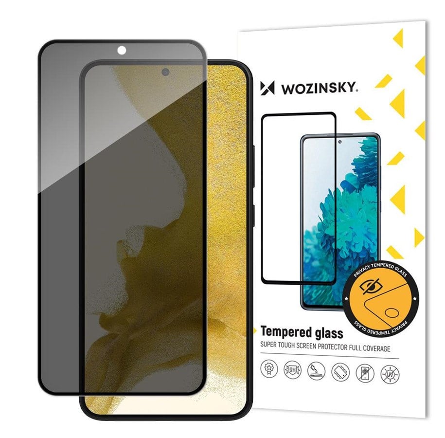 Mobiltelefontillbehör-Skyddsfilm - Wozinsky Privacy Glass Samsung Galaxy S23+ tempered glass with Anti Spy privacy filter - 9145576273593