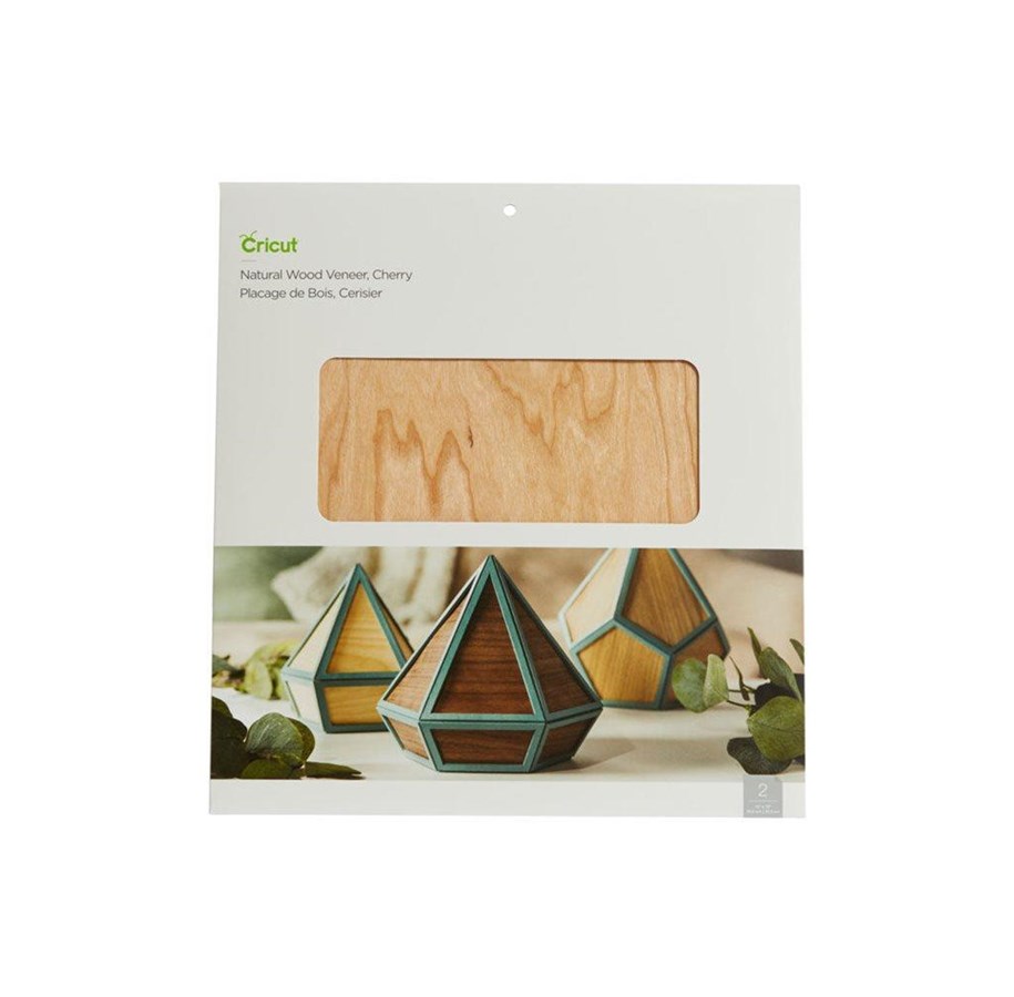 Label printer - Cricut Natural Wood Veneer - craft material - 305 x 305 mm - 2 sheets - cherry - wood - 2007067