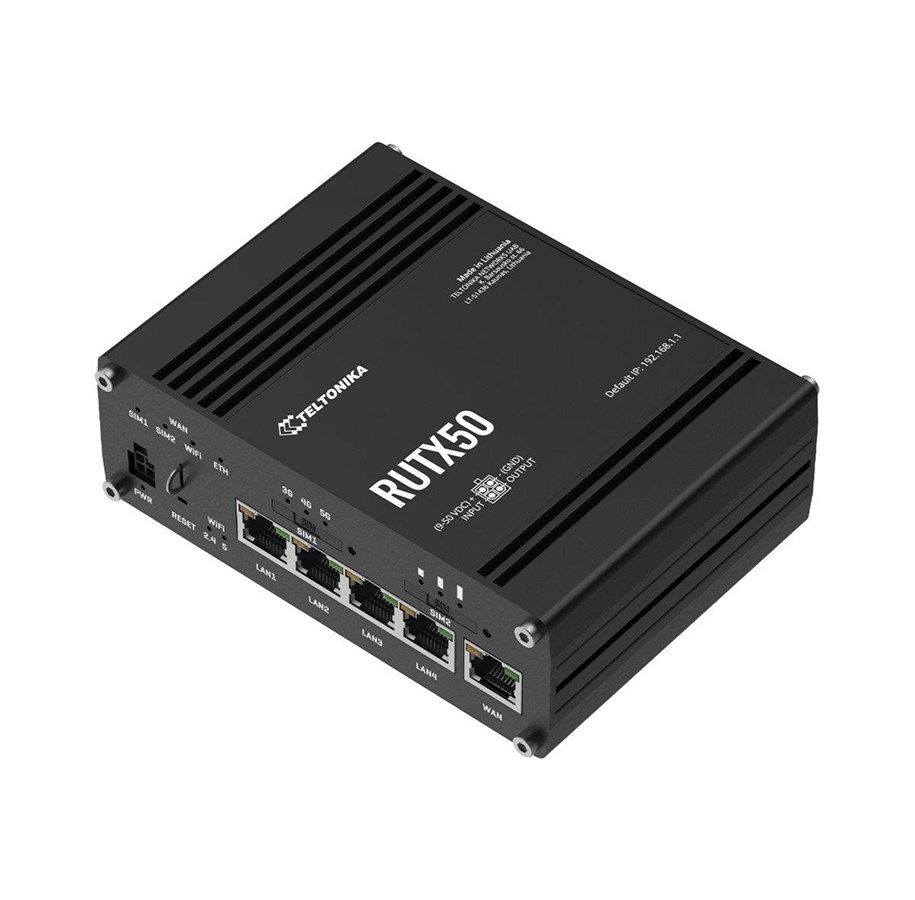 Nätverk - Router - Teltonika RUTX50 (RUTX50000400) - Wireless router 802.11a/b/g/n/Wi-Fi 5 Wave 2 - RUTX50000400