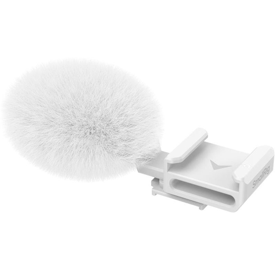 Foto & Video Tillbehör - SmallRig Cold Shoe Adapter with Furry Windscreen (white) for Sony ZV series cameras - 4734