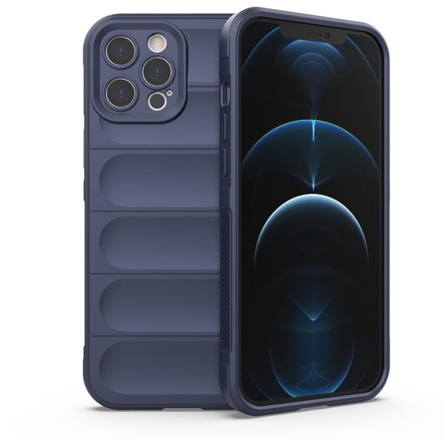 Mobile - Covers & Cases - Hurtel Magic Shield Case - iPhone 12 Pro Max Flexible Armored Dark Blue - 9145576258477