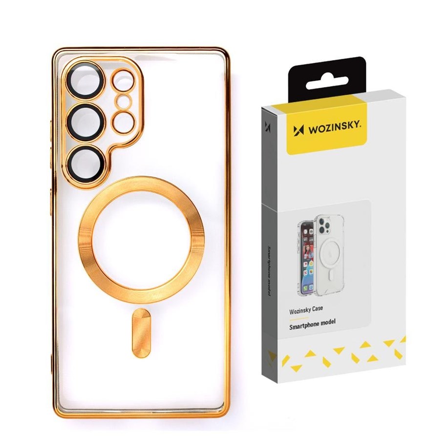 Mobile - Covers & Cases - Wozinsky  Electroplated Case with Magsafe for Samsung Galaxy S25 - Gold - 5907769370878