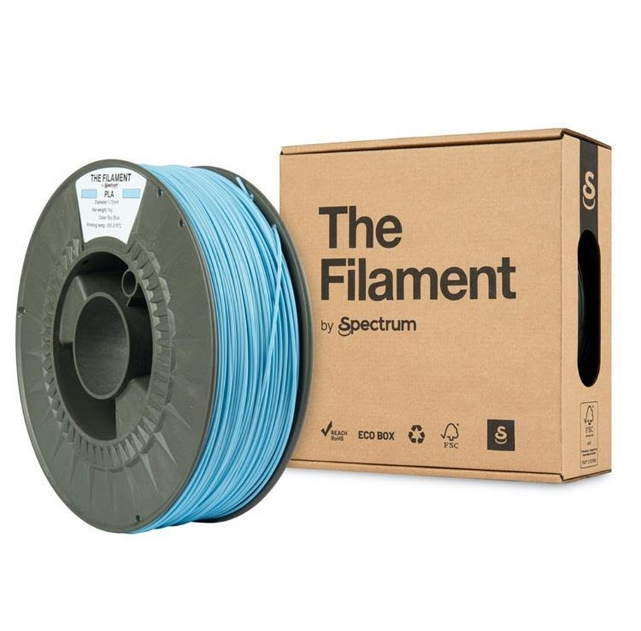 Filament/Harts - 3D-skrivare - Spectrum The Filament / PLA / Sky Blue / ⌀ 1.75 mm / 1 kg - TF-24008