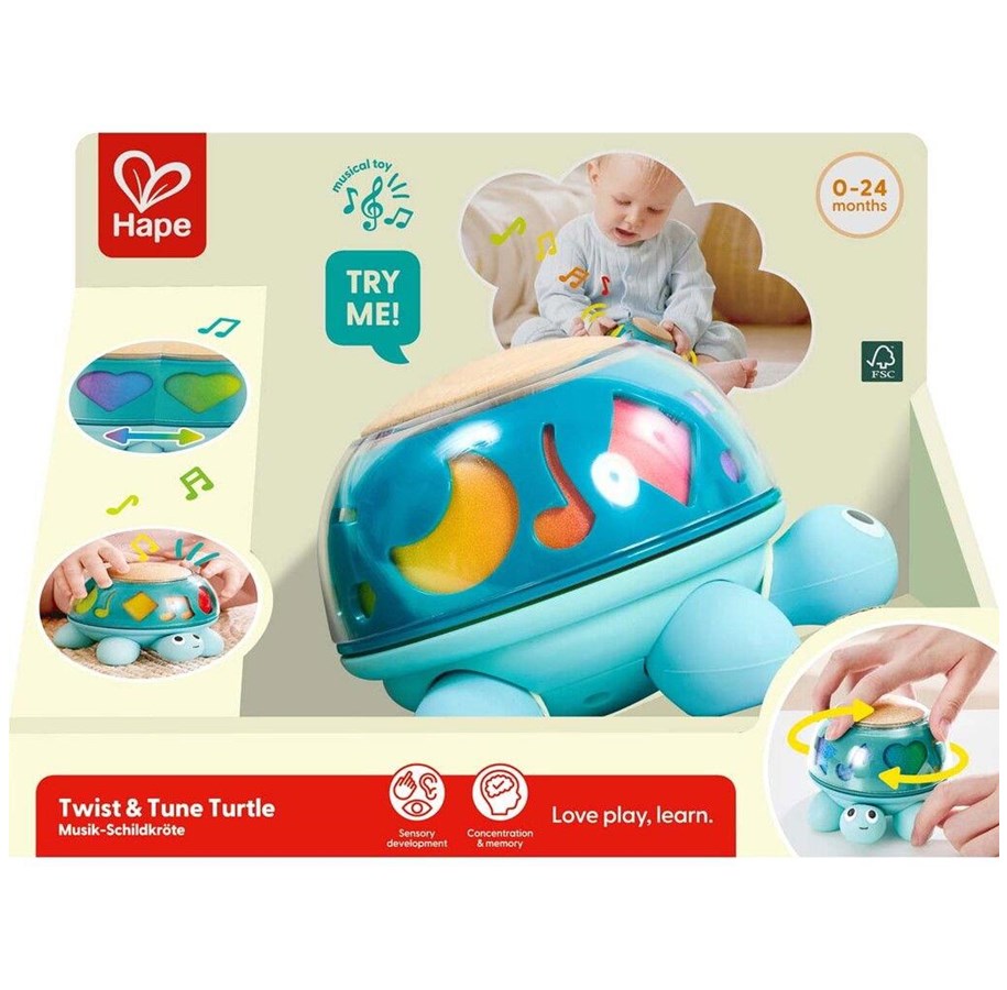Babyleksaker - Hape Twist & Tune Musical Turtle - E0140K