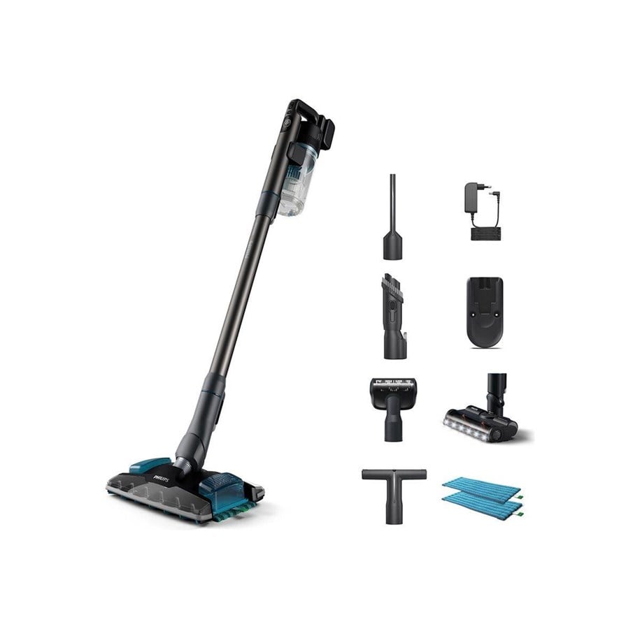 Handdammsugare - Philips Skaftdammsugare 8000 Series XC8055 - vacuum cleaner - cordless - stick/handheld - deep petrol - XC8055/01