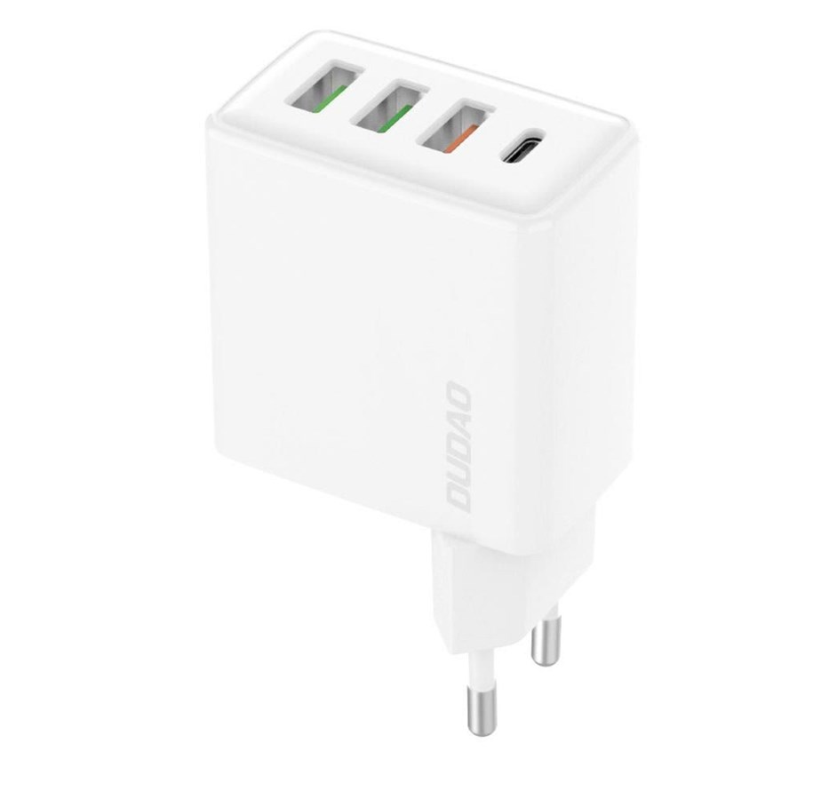 Mobile - Adapters & Chargers - Dudao A5HEU 3xUSB-A 1xUSB-C PD 20W QC3.0 18W+ 2x12W AC Charger - White - 6977196683697