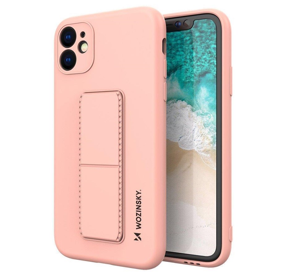 Mobile - Covers & Cases - Wozinsky Kickstand Case Silicone Case with Stand Samsung Galaxy A32 5G Case Pink - 9111201940888