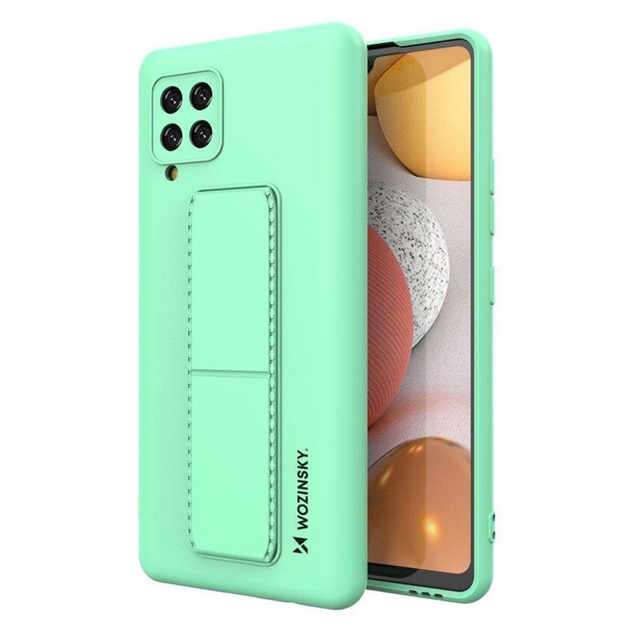 Mobile - Covers & Cases - Wozinsky Kickstand Case Silicone Case with Stand Samsung Galaxy A42 5G Mint Case - 9111201940994