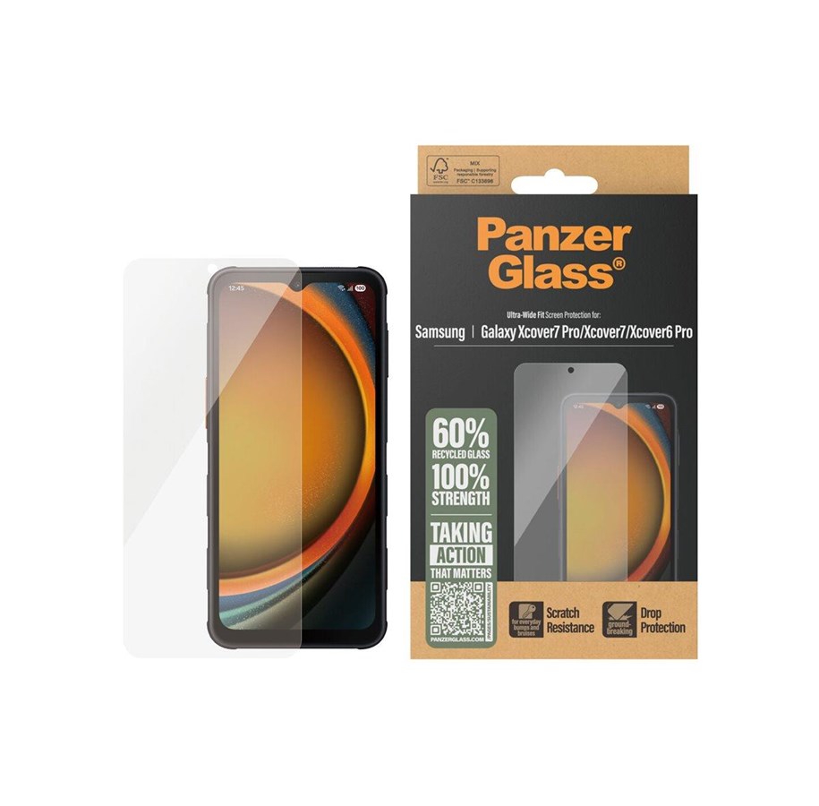 Mobiltelefontillbehör-Skyddsfilm - PanzerGlass - screen protector for mobile phone - bulk ultra-wide fit - BULKPG74889