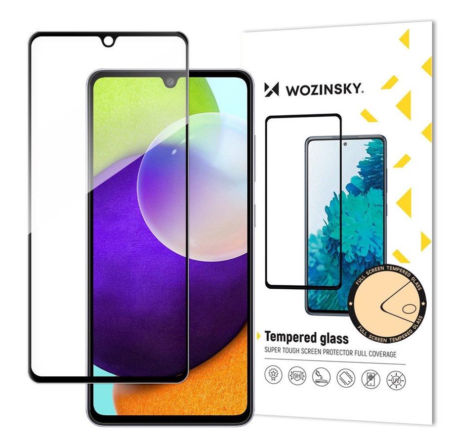 Mobiltelefontillbehör-Skyddsfilm - Wozinsky  Super Durable Full Glue Tempered Glass Full Screen Protector With Frame Case Friendly Samsung Galaxy A33 5G Black - 9145576238691