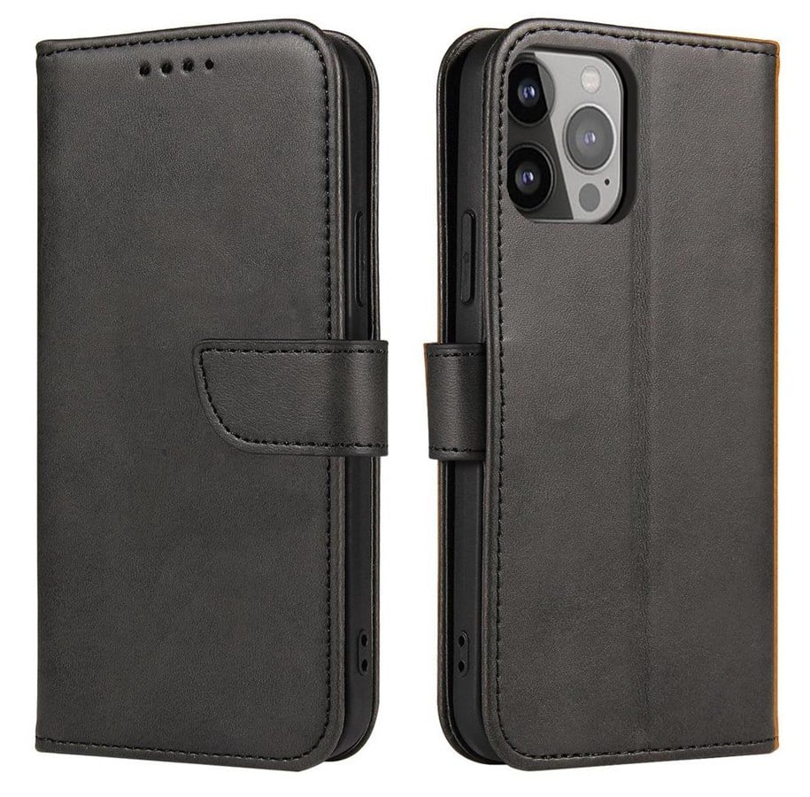 Mobile - Covers & Cases - Hurtel Magnet Case for Asus Zenfone 9 Flip Cover Wallet Stand Black - 9145576270844