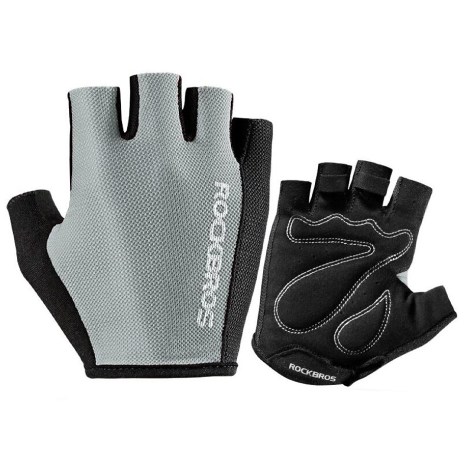 Cykeltillbehör - Rockbros S099GR cycling gloves size M - gray - S099GR-M