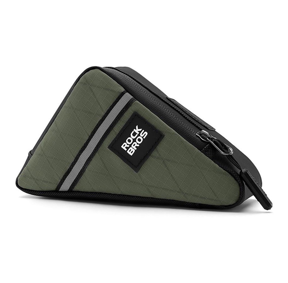 Cykeltillbehör - Rockbros Triangle Bike Frame Bag 0.3 L - Green - 8386824308495