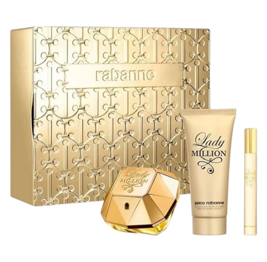Presentask - PACO RABANNE Lady Million 185ml.- Gift Set - 3349668613656