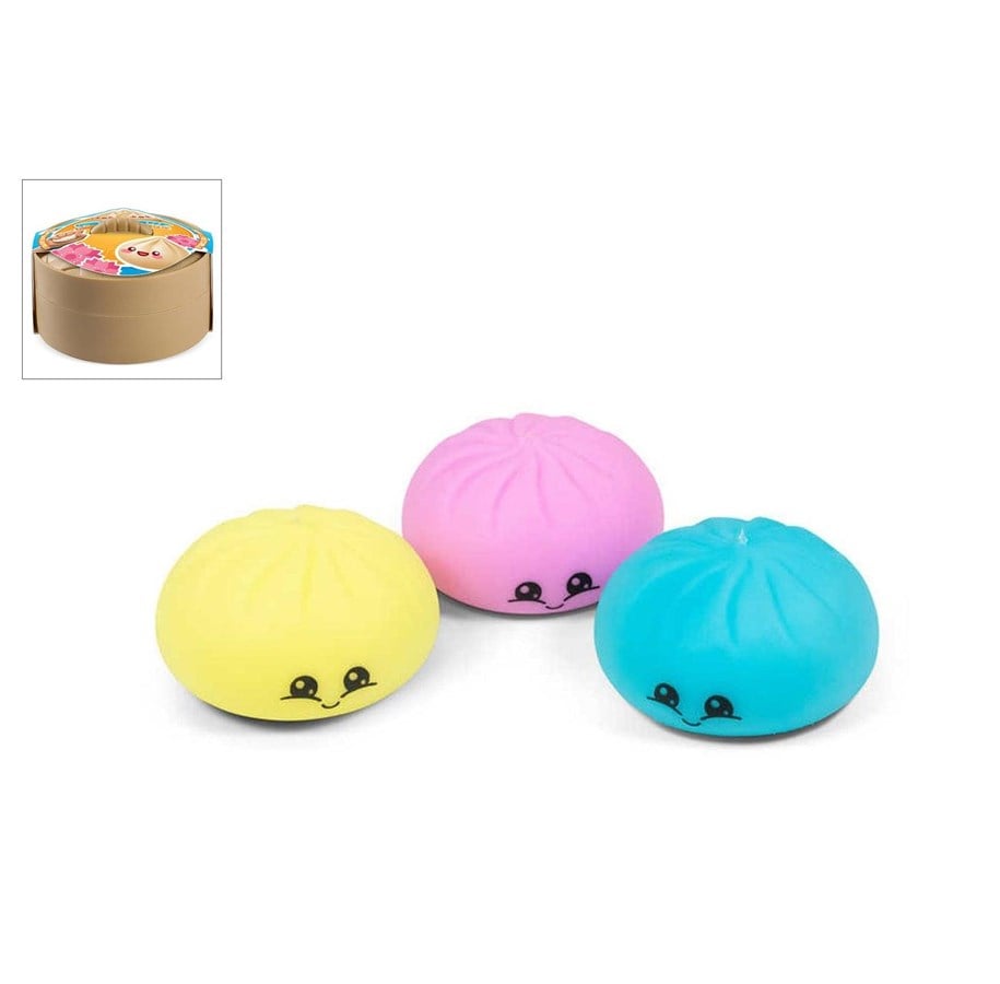 Små presenter till barn - Trend Toys Kawaii Foam Dumplings 3 st 5cm i ångkorg CDU - 201079