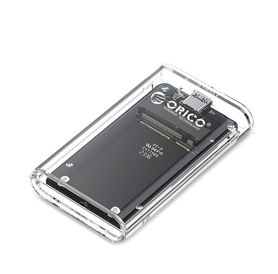 SSD - ORICO TC10-MS MSATA USB-C 3.2 5Gb/s Disk Cartridge - Transparent - TC10-MS-GR-BP