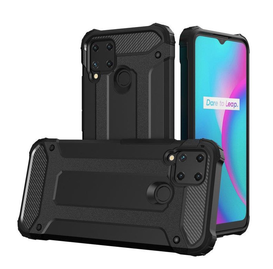 Mobile - Covers & Cases - Hurtel Hybrid Armor Case for Realme 10 5G / Realme 9i 5G Armored Hybrid Case Black - 5907769353079