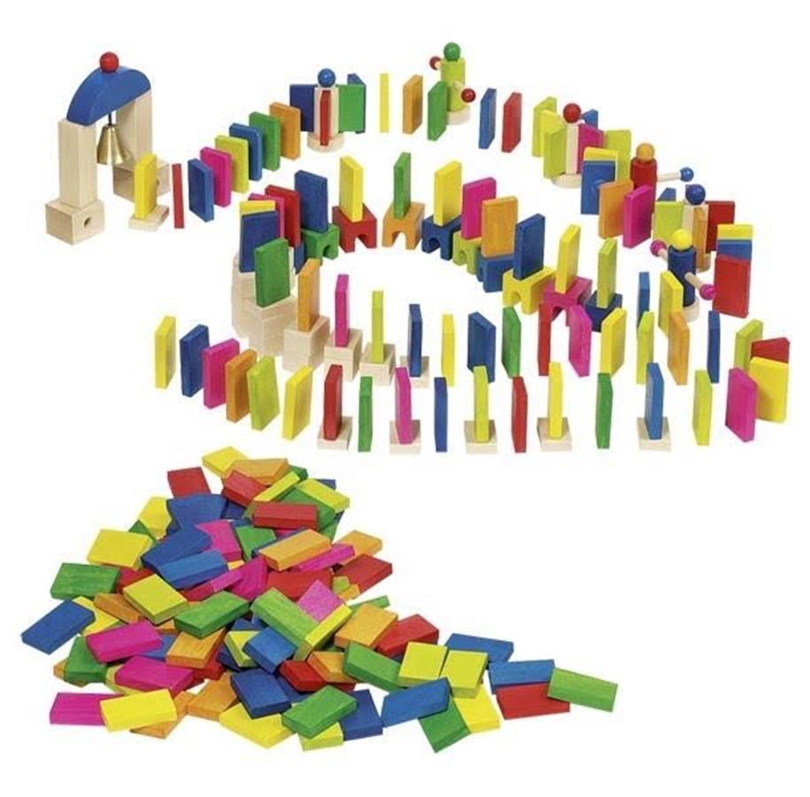 Träleksaker - Goki Wooden Domino Playset 247pcs. - 58963