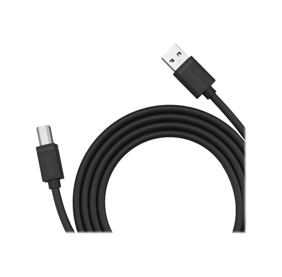 USB-kabel - Unitek Y-C421GBK - USB cable - USB to USB Type B - 5 m - Y-C421GBK