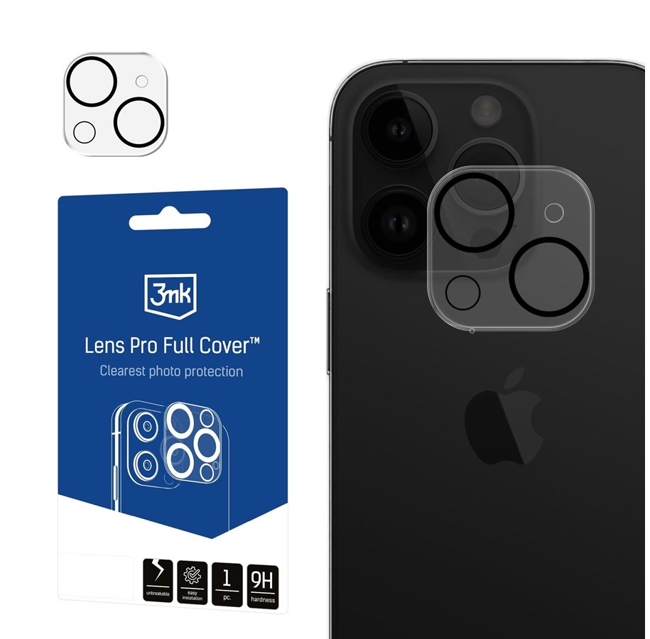Mobiltelefontillbehör-Skyddsfilm - 3mk Apple iPhone 15/15 Plus -  Lens Pro Full Cover - 5903108527880
