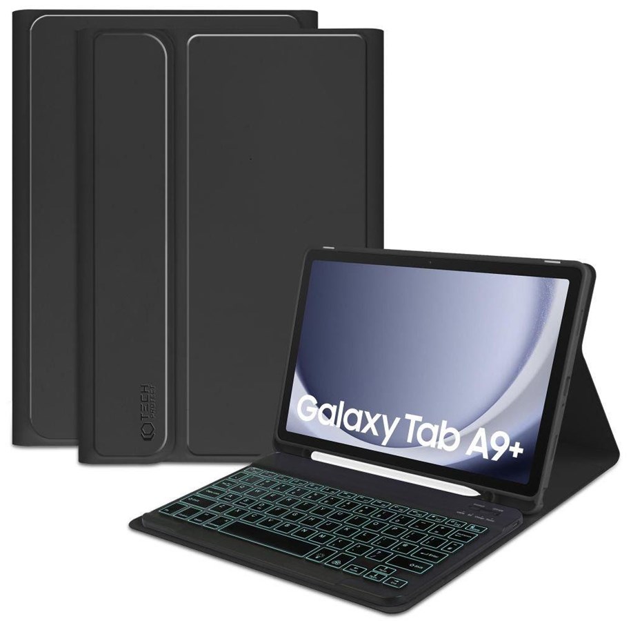 Tablet - Covers & Cases - Tech-Protect  SC Pen + Keyboard Case for Samsung Galaxy Tab A9+ 11" X210 / X215 / X216 - Black (US International) - 9319456607888