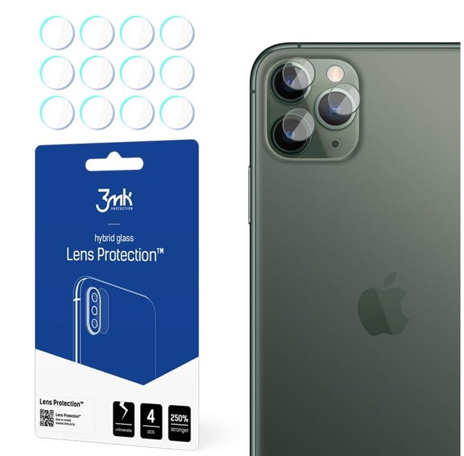 Mobiltelefontillbehör-Skyddsfilm - 3mk Lens Protection Camera Glass for iPhone 11 Pro Max - 5903108202749