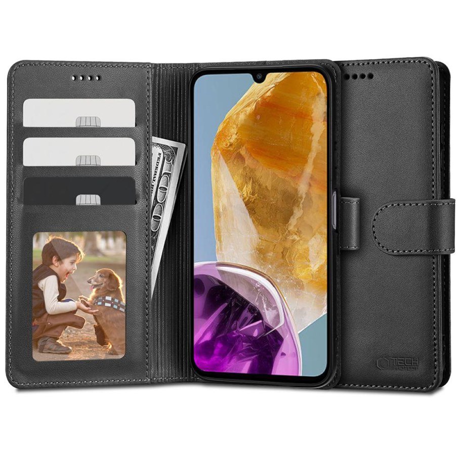 Mobile - Covers & Cases - Tech-Protect Wallet Case for Samsung Galaxy M15 5G - Black - 5906302308101